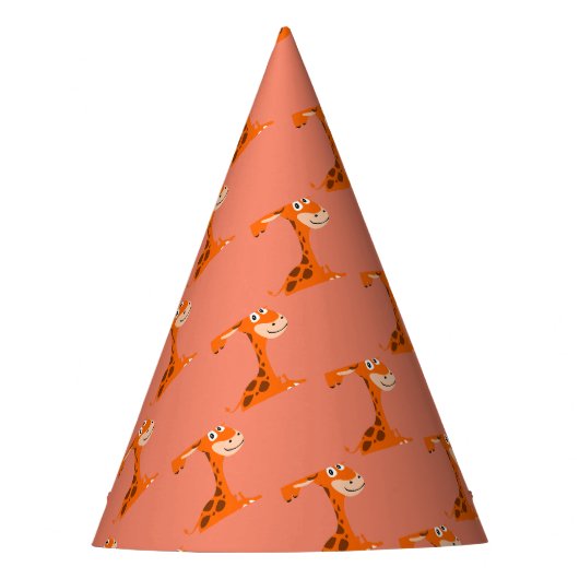 Gepersonaliseerde Giraffe Feesthoedjes (Voorkant)