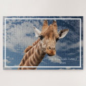 Gepersonaliseerde Giraffe Giant Legpuzzel (Horizontaal)