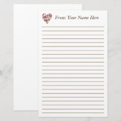 Gepersonaliseerde Giraffe - hartritmeartikelen Briefpapier (Voorkant / Achterkant)