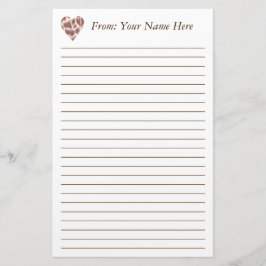 Gepersonaliseerde Giraffe - hartritmeartikelen Briefpapier