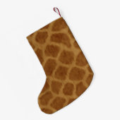 Gepersonaliseerde Giraffe kerstkous Kleine Kerstsok (Achterkant (Hangend))