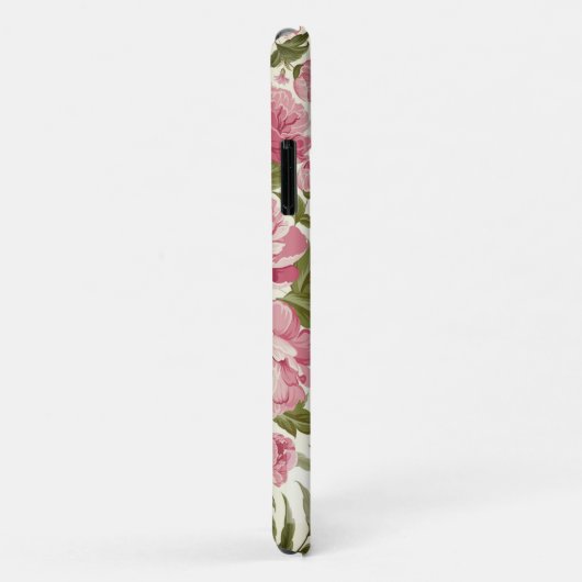 Gepersonaliseerde Giraffe met  roze bloemen Case-Mate iPhone Case (Achterkant/rechts)