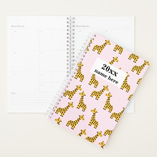 Gepersonaliseerde Giraffe Planner voor kinderen (Display)