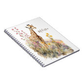 Gepersonaliseerde Giraffe School Kantoor Gift Notitieboek (Rechterzijde)