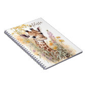 Gepersonaliseerde Giraffe School Kantoor Gift Notitieboek (Rechterzijde)