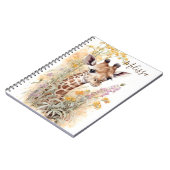 Gepersonaliseerde Giraffe School Kantoor Gift Notitieboek (Linkerzijde)