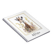 Gepersonaliseerde Giraffe School Kantoor Gift Notitieboek (Rechterzijde)