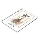 Gepersonaliseerde Giraffe School Kantoor Gift Notitieboek (Linkerzijde)