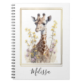 Gepersonaliseerde Giraffe School Kantoor Gift Notitieboek