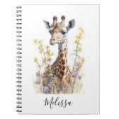 Gepersonaliseerde Giraffe School Kantoor Gift Notitieboek (Voorkant)