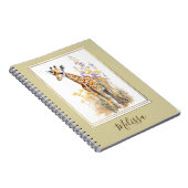 Gepersonaliseerde Giraffe School Kantoor Gift Notitieboek (Rechterzijde)