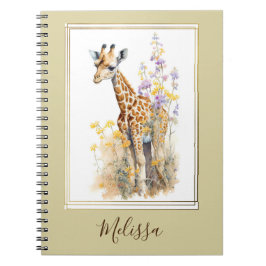Gepersonaliseerde Giraffe School Kantoor Gift Notitieboek