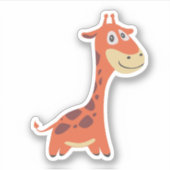 Gepersonaliseerde Giraffe Sticker (Voorkant)