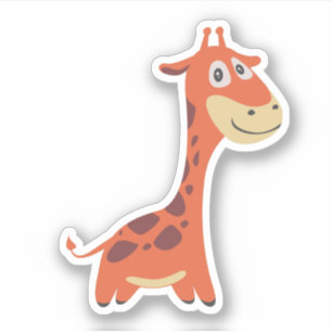 Gepersonaliseerde Giraffe Sticker