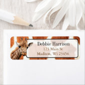 Gepersonaliseerde Giraffe strepen retour adreslabe Etiket (Insitu)