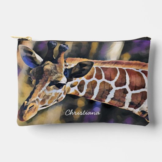 Gepersonaliseerde Giraffe Waterverf Kunst Etui (Voorkant)