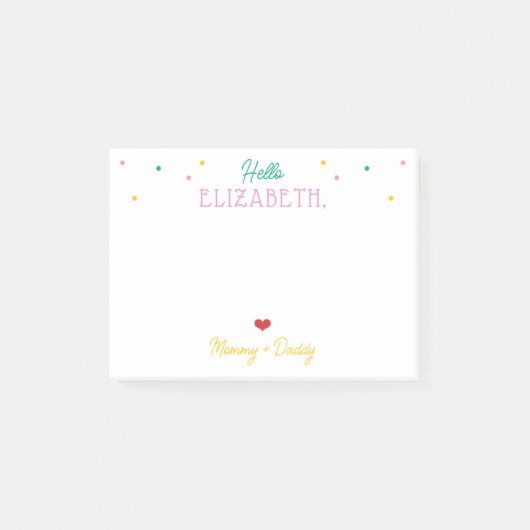 Gepersonaliseerde Girl Lunch Box Notities Preppy S Post-it® Notes (Voorkant)