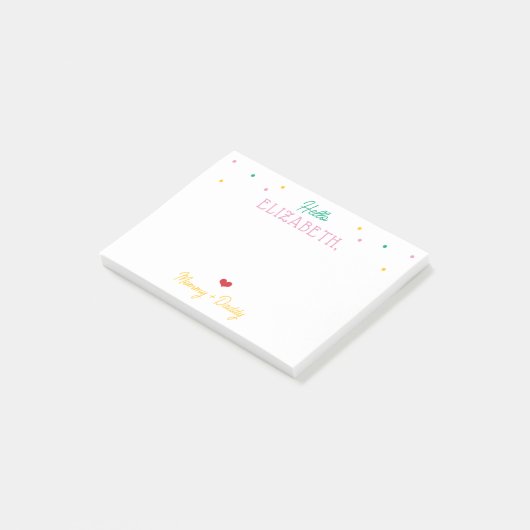 Gepersonaliseerde Girl Lunch Box Notities Preppy S Post-it® Notes (Schuin)