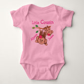 Gepersonaliseerde Girl Monkeys Little Cousin Romper (Voorkant)