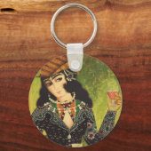 Gepersonaliseerde Girl Sleutelhanger - Schattige e (Voorkant)