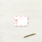 Gepersonaliseerde Girl Waterverf Ballerina Kinder  Post-it® Notes (Op bureau)