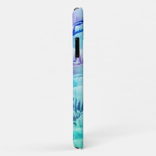 Gepersonaliseerde Girly Blue Monogrammed Turquoise Case-Mate iPhone Case (Achterkant/rechts)