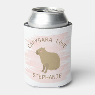 Gepersonaliseerde Girly Capybara Love Blikjeskoeler