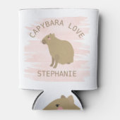 Gepersonaliseerde Girly Capybara Love Blikjeskoeler (Voorkant)