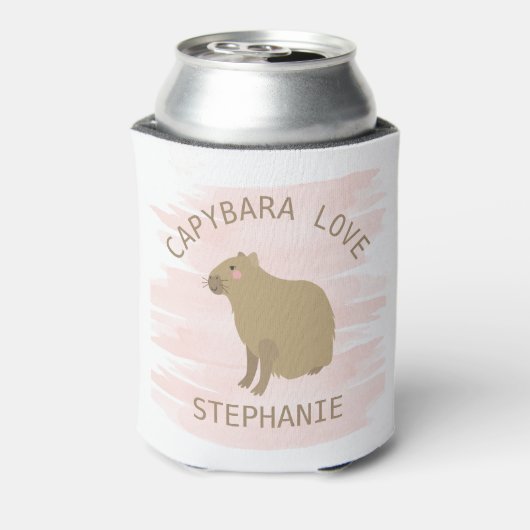 Gepersonaliseerde Girly Capybara Love Blikjeskoeler (Blikje Achterkant)