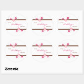 Gepersonaliseerde Girly Floral Canning Kitchen Sti Ronde Sticker (Vel)