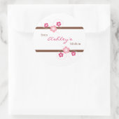 Gepersonaliseerde Girly Floral Canning Kitchen Sti Ronde Sticker (Tas)