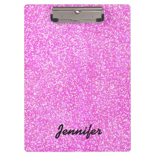 GEPERSONALISEERDE GIRLY GLITTER MET NAAM KLEMBORD (Voorkant)