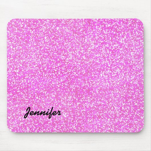 GEPERSONALISEERDE GIRLY GLITTER MET NAAM MUISMAT (Voorkant)