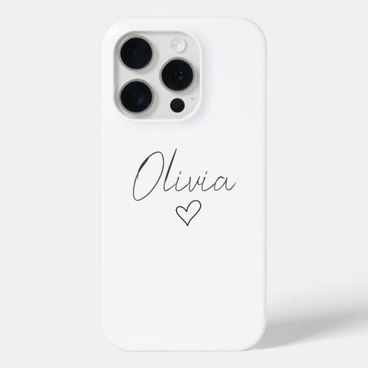 Gepersonaliseerde Girly iPhone Case met naam en ha (Achterkant)