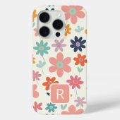Gepersonaliseerde Girly kleurrijke bloemen patroon Case-Mate iPhone Case (Achterkant)