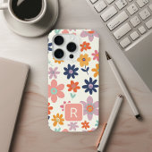 Gepersonaliseerde Girly kleurrijke bloemen patroon Case-Mate iPhone Case