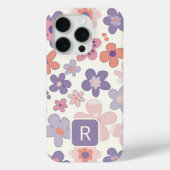 Gepersonaliseerde Girly kleurrijke bloemen patroon Case-Mate iPhone Case (Achterkant)
