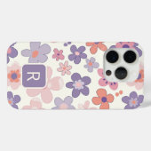 Gepersonaliseerde Girly kleurrijke bloemen patroon Case-Mate iPhone Case (Achterkant (horizontaal))