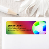 Gepersonaliseerde Girly Kleurrijke Voetbal | FOOTB Etiket (Insitu)