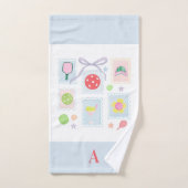 Gepersonaliseerde Girly Pickleball postzegels Handdoek (Handdoek)