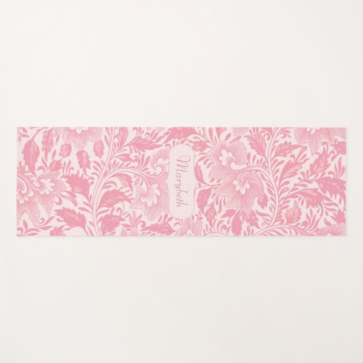 Gepersonaliseerde  Girly Pink Flowers Yogamat (Voorkant (horizontaal))