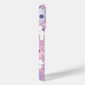 Gepersonaliseerde Girly Purple Flowers Patroon Case-Mate iPhone Case (Achterkant / Rechts)