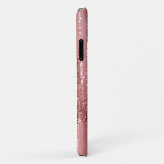 Gepersonaliseerde Girly Roos Gold Glitter Shimmery Case-Mate iPhone Case (Achterkant/rechts)