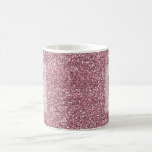 Gepersonaliseerde Girly Roos Goud Roze Glitter Mon Koffiemok (Center)