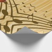 Gepersonaliseerde gitaar en muzieknotities van afg cadeaupapier (Hoek)