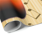 Gepersonaliseerde gitaar en muzieknotities van afg cadeaupapier (Rol Hoek)