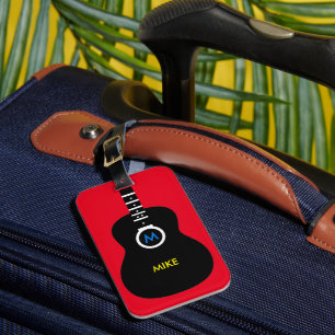 Gepersonaliseerde gitaarmuziek bagagelabel