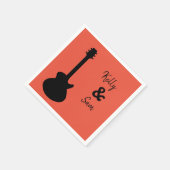 Gepersonaliseerde gitaarmuziek servet (Hoek)
