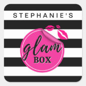 Gepersonaliseerde Glam Box Stickers (Voorkant)