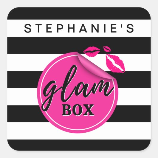 Gepersonaliseerde Glam Box Stickers (Voorkant)
